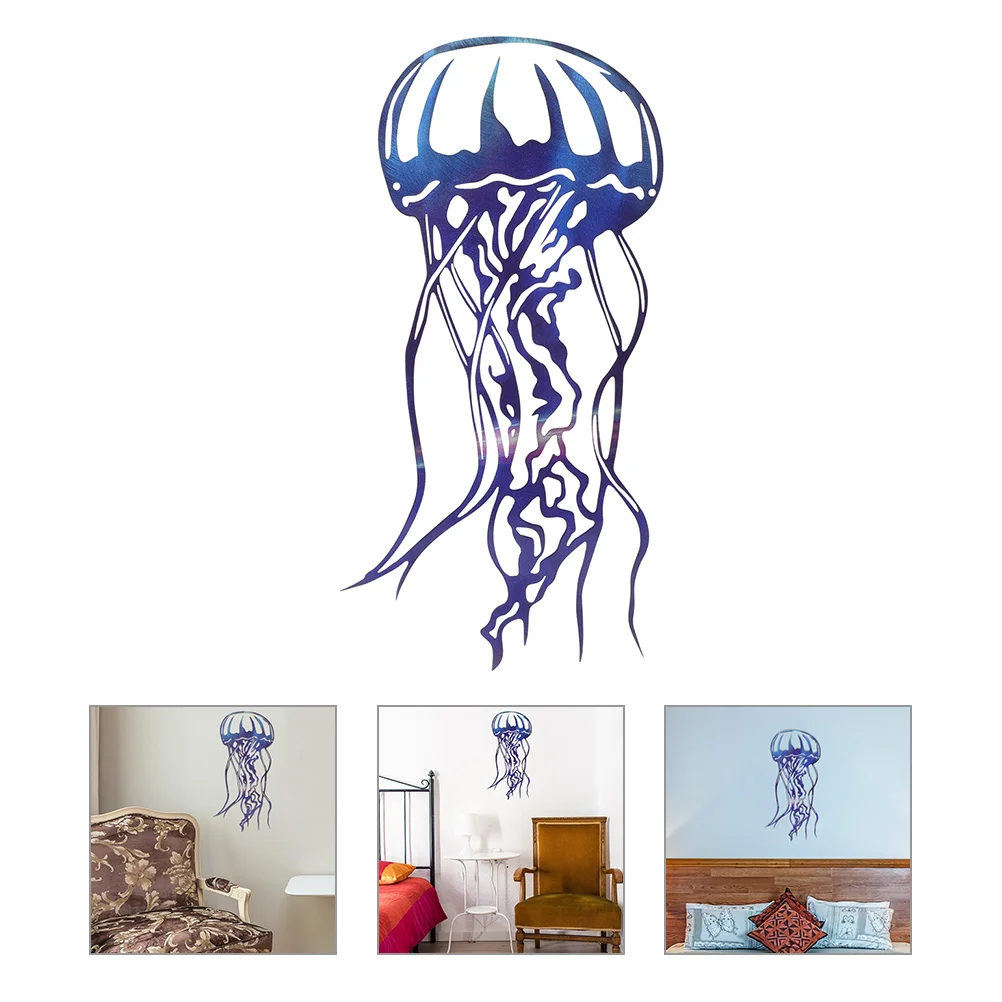 

Iron Jellyfish Wall Decor Wall-mounted Ocean Animal Decoration for Home Shop
