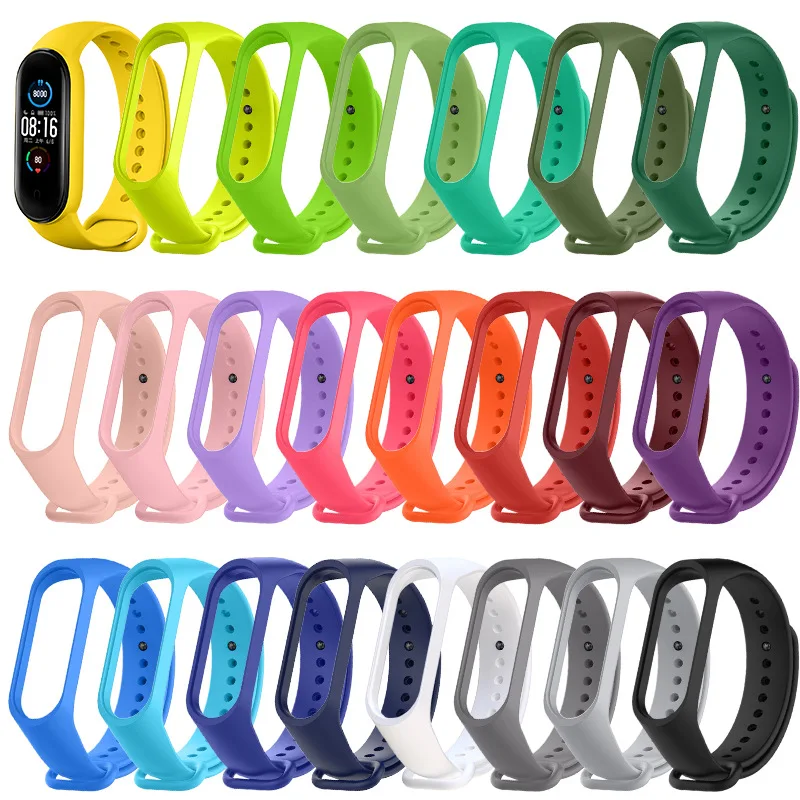 

Strap For Xiaomi Mi Band 6 5 4 3 7 Silicone Bracelet Sport Wrist Replacement Strap Soft For Mi band 7 6 5 Wristband Accessories