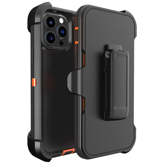 Triple-Protection Heavy Duty Shockproof Armor Phone Case with Belt Clip