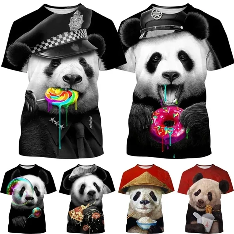 

Popular Temperament Comfortable Casual Fashion Cute 3D Printing Funny Panda Men's Women's T-shirt Pop Culture Streetwear Tops