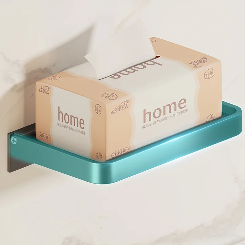 Folding Wall Mounted Shelf Saving Space Foldable Storage Rack Phone Holder Wifi Router Storage Tray BathroomOrganizer
