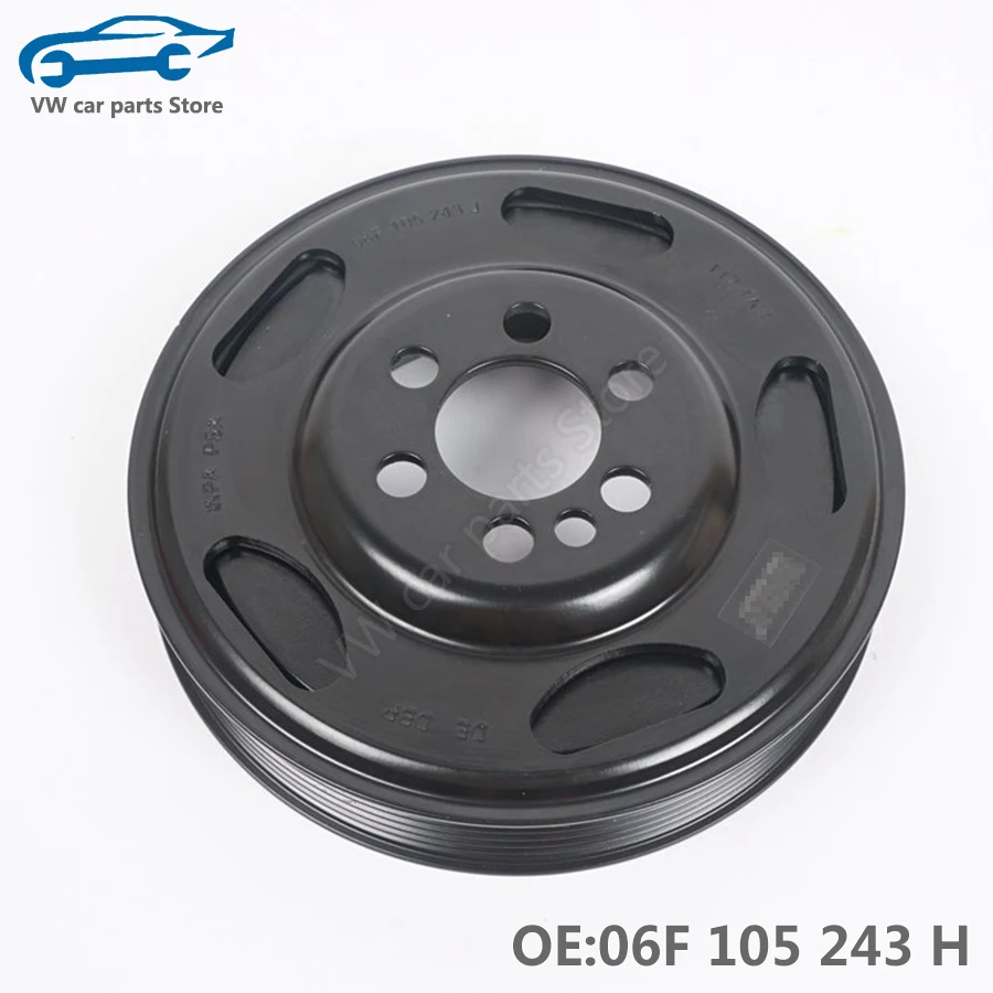 

06F105243H новый качественный шкив коленчатого вала для Audi A1 A3 A4 A6 TT VW Golf MK5 GTI EOS Jetta Altea EA113 2,0 T 06F 105 243 J