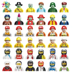 Mini figurines d'action Disney City, blocs de construction, pompier, jeu de briques de Pirate, jouets éducatifs pour enfants, cadeaux d'anniversaire 