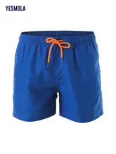 

YESMOLA New Men's Beach Pants Sports Casual Shorts Fashion Shorts Fashion Soild Trunks Men's Flat Angle Men's Shorts