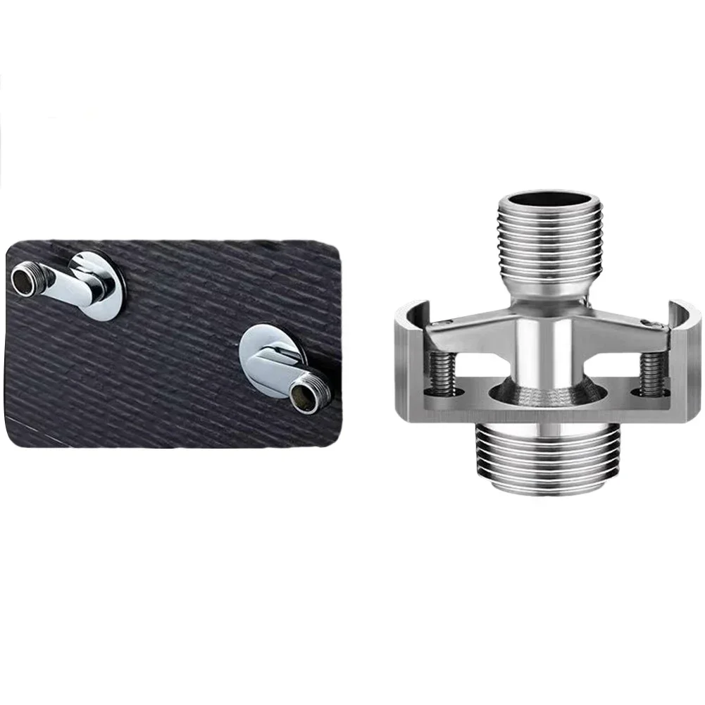 Faucet Adapter 40Degree Adjustable Wall Mounted Faucet Angled Curved Foot Eccentric Screw Corner Tap Adapter Bathroom Fixture