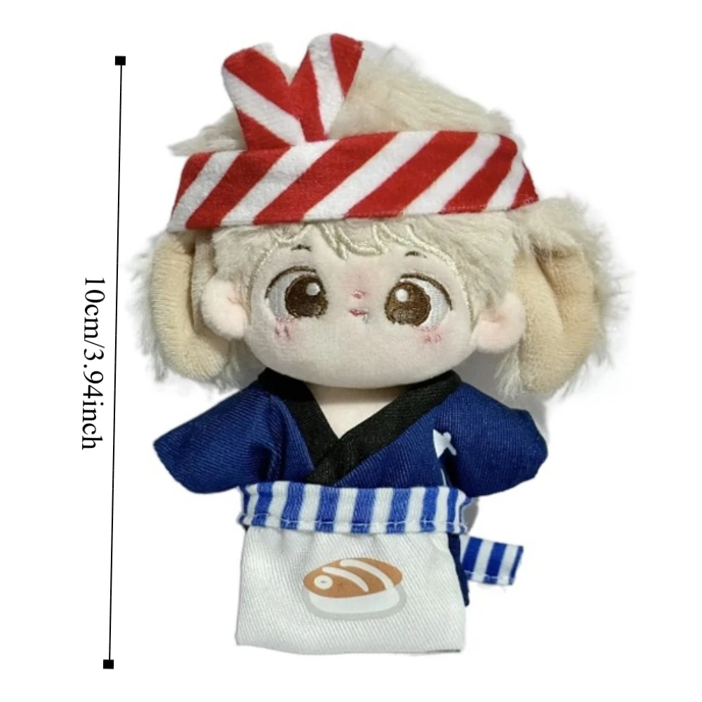 Sushi Chef 10cm Cotton Doll Clothes Dress Up Apron Doll Clothes Outfit Lovely Creative Doll Clothes Set 10cm Cotton Doll