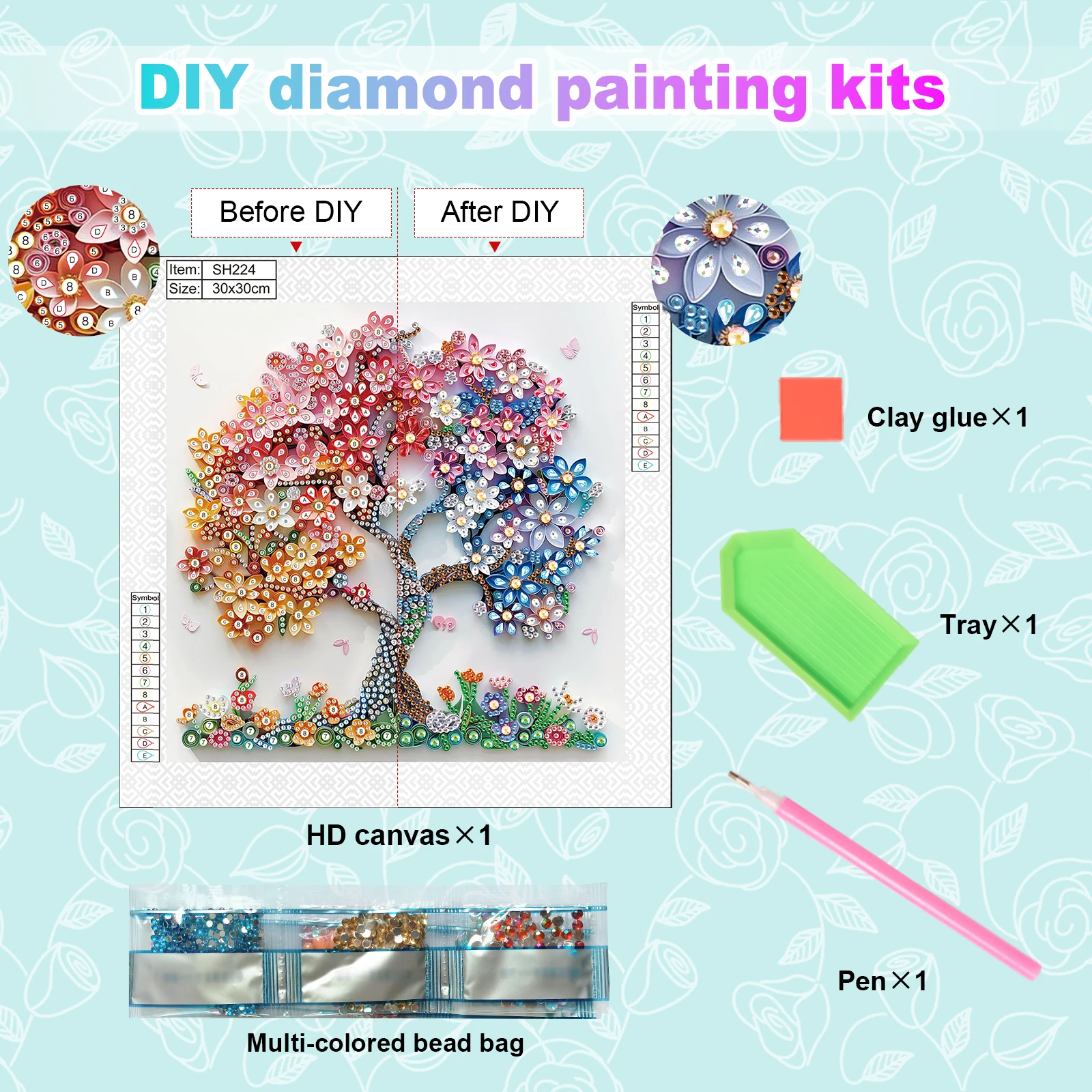 Tree Diamond Art Kit 3