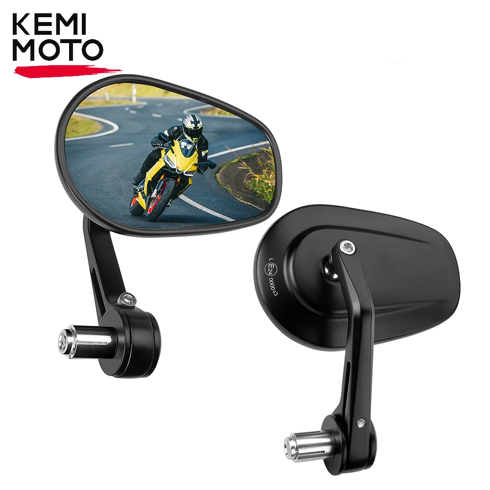 KEMiMOTOMotorcycleHandlebarEndMirror78Inch22mmHandlebar
