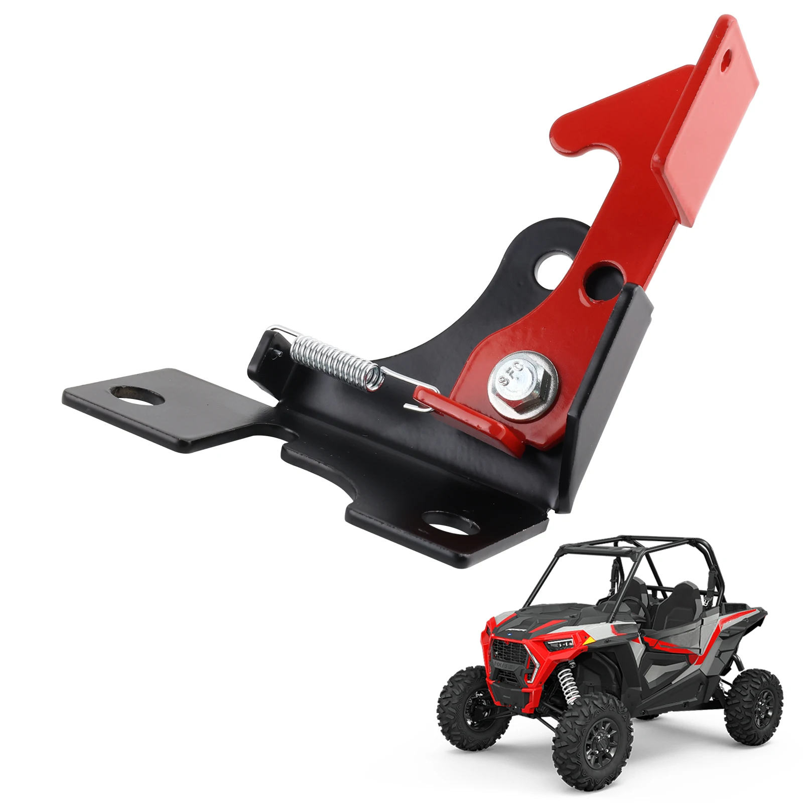 VekAuto Parking Brake Thingy For Polaris RZR 570, 800, 900, 1000 & Ranger Models - Black Red Spring Brake