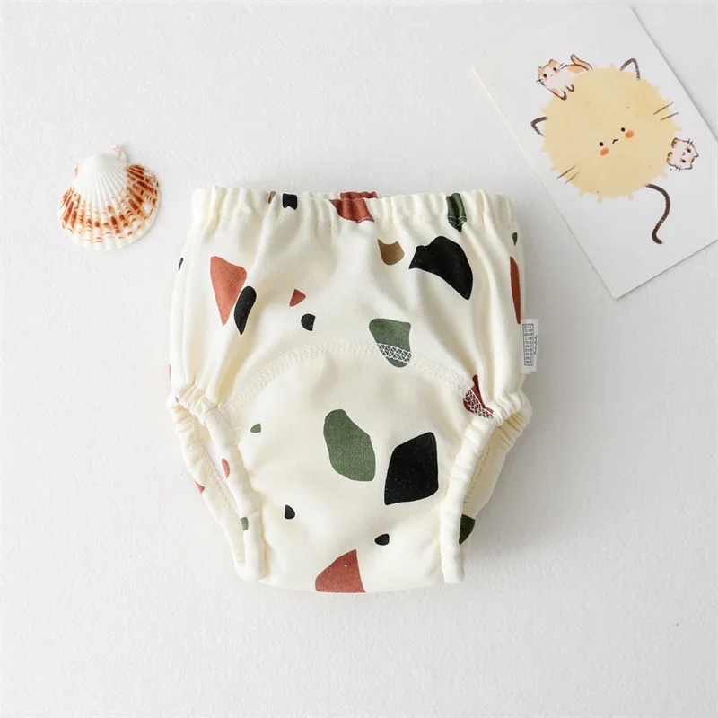 Baby Cartoon Cotton Waterproof Diaper Pockets Training Pants