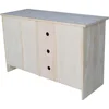 IC International Concepts International Concepts 2 Doors and Two Shelf Entertainment/TV Stand, Unfinished 5