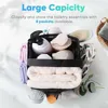 1pc Large Capacity Mesh Toiletry Bag, Portable Handbag for Going Out, Polyester Black Beach Bag, Suitable for Outdoor Play 4
