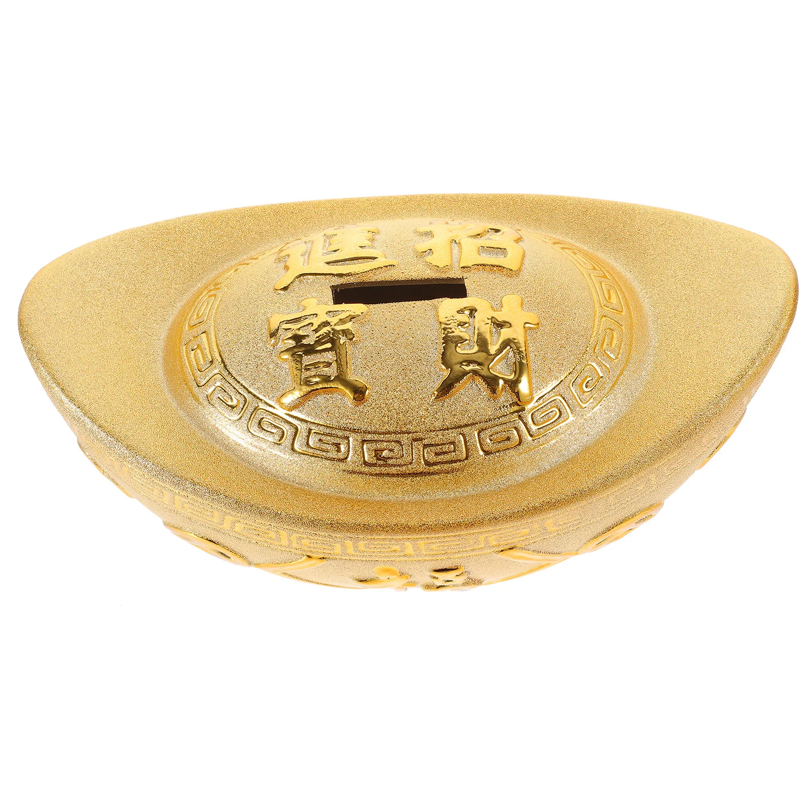 

Gold Ingot Decor Gold Ingot Piggy Bank Ceramic Golden Ingot Decoration Home Desktop Decoration
