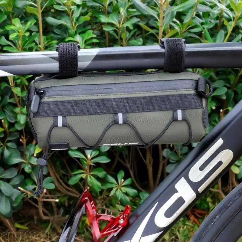 A1A2 Borsa da manubrio per bicicletta Borsa portaoggetti per borsa anteriore per bicicletta con tracolla per bici - immagine 4