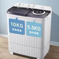 Rondelle à chargement supérieur semi-automatique pour double baignoire, 10KG, grande capacité, compacte pour location domestique, Mini appartement modèle 892 4