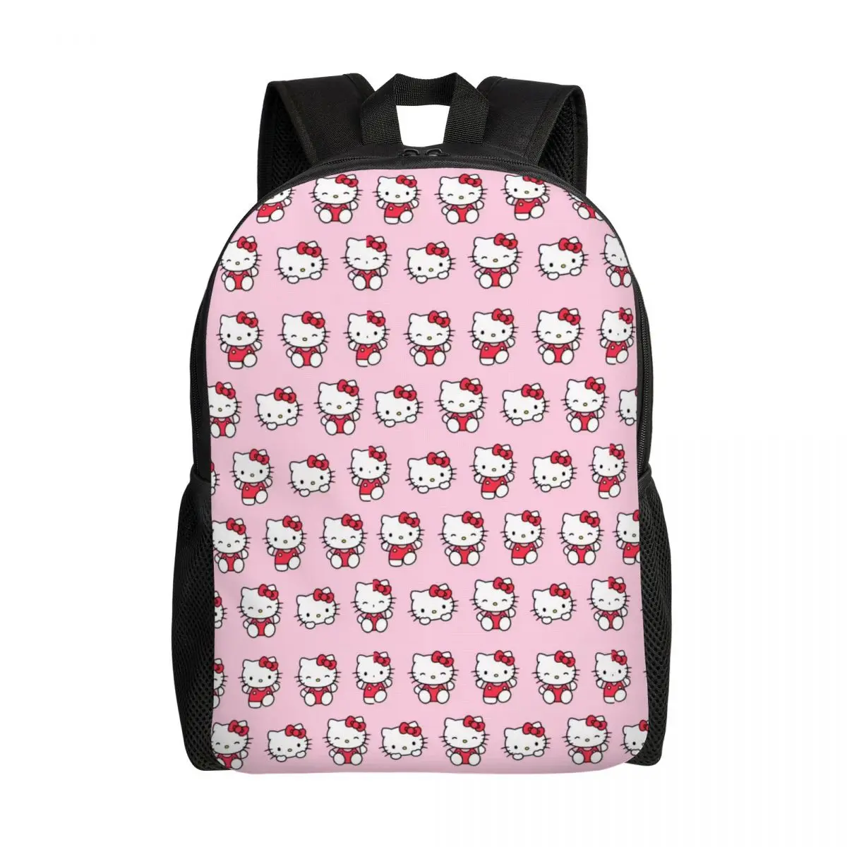 

Рюкзаки с принтом Hello Kitty для мальчиков и девочек, школьные дорожные сумки Sanrio для колледжа, женские и мужские сумки для книг для 15-дюймового ноутбука