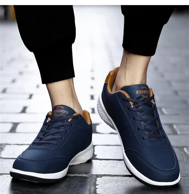 Buy Mens Blue Black Casual Lace Up Sneakers Pumps Lightweight Easy Fit Mens' Workwear Multi-purpose Free UK Online In India | Black Casual Shoes For Men | alt-design.tech