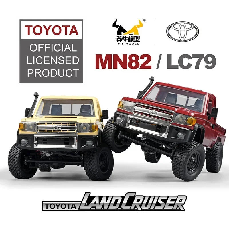 Voiture RC MN82 1/12 LC79 4WD Tout-Terrain LED - Jaune ou Rouge