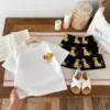 Mickey Mouse Cartoon T-shirt Outfits Summer Boys Clothes Tracksuit Popular Design Children's Wear Set Short Sleeve Tees + Shorts 4
