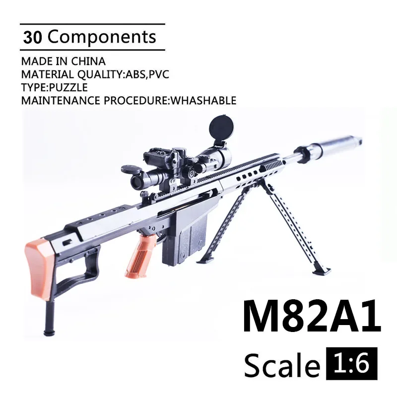 1/6 M82A1 Barrett Sniper Rifle 4D Plastic Assemble Gun Model