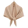 28 Colors Plain Crinkle Square Bubble Silk Pleated Hijab Women's Head Shawl Scarf Muslim Wrinkle Kerchief Solid Ramadan Stole 4