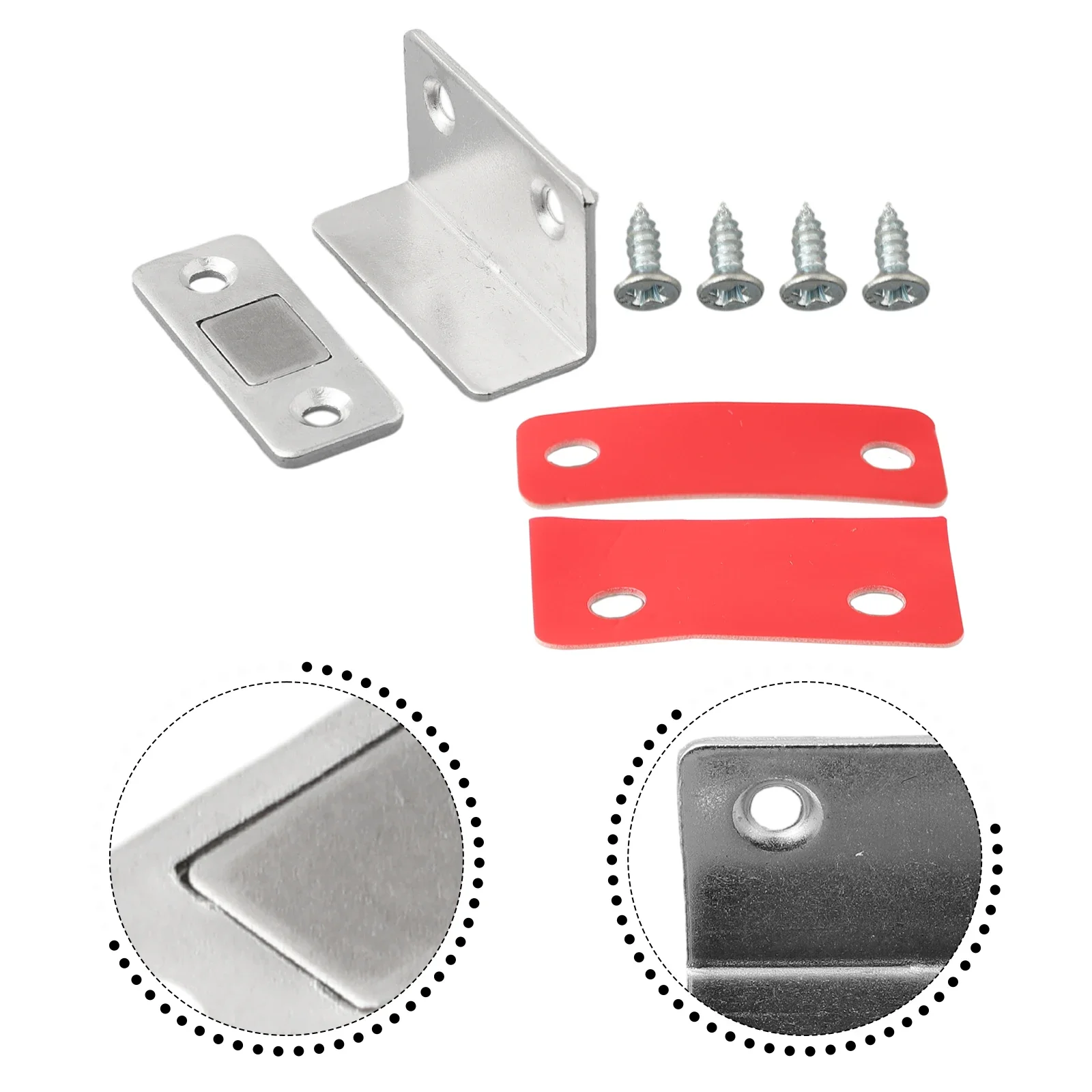 2pcs/set Magnetic Cabinet Catches Ultra Thin Door-Stop Closer With Screw For Closet Cupboard Furniture Hardware