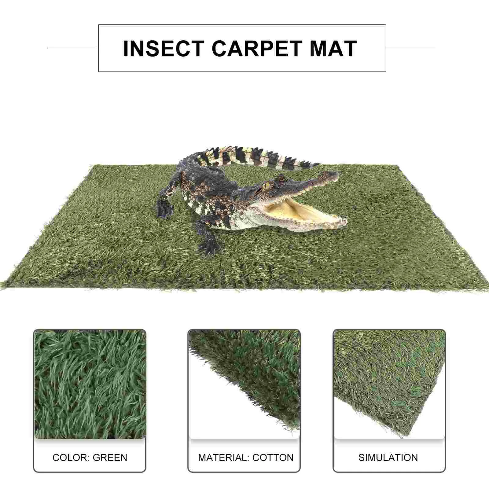 Reptile Carpet 2 Pcs Amphibious Reptile Carpet Turtle Habitat Moss Mat Mats for Terrarium Substrate Cotton