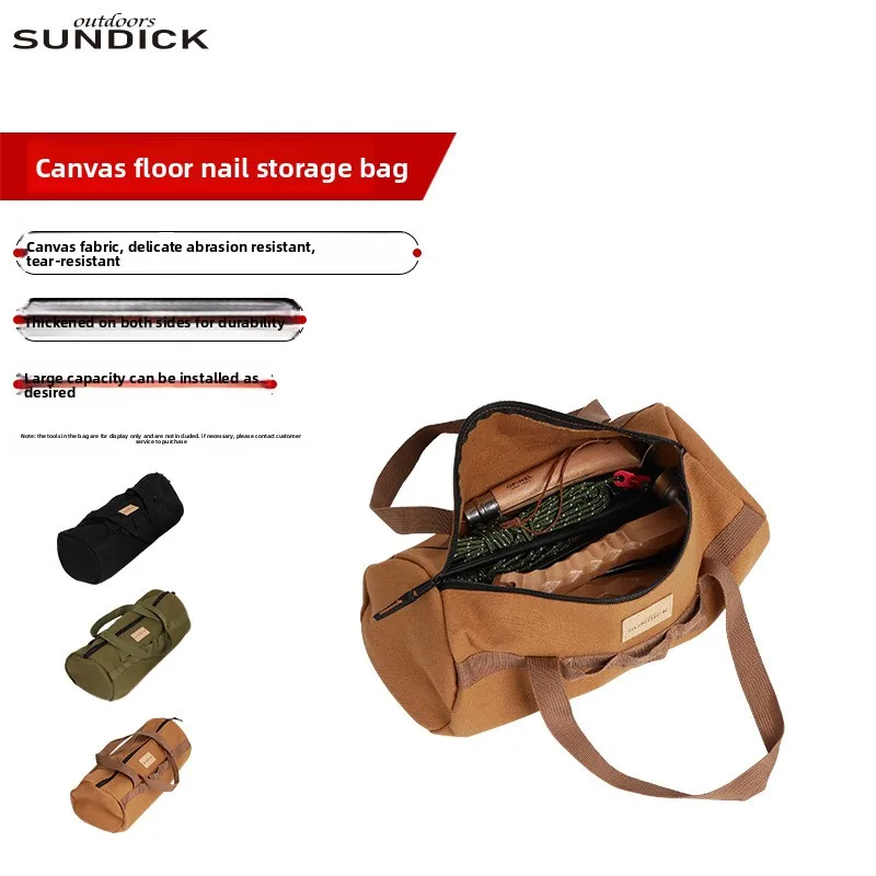 Waterproof Camping Tent Storage Bag with Cylinder Floor Nail