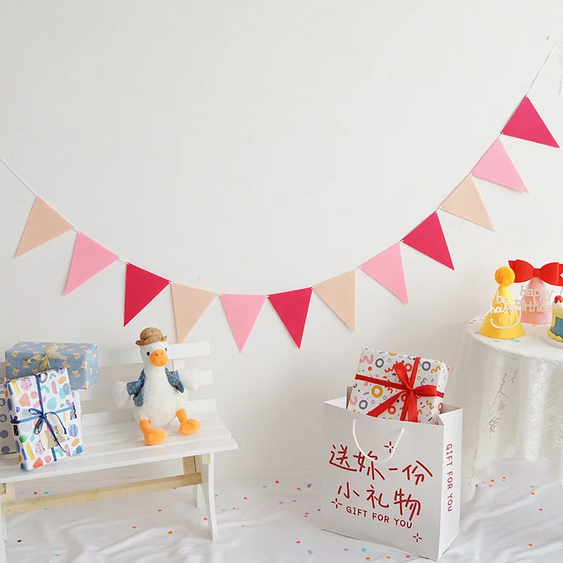 Colorful Pennant Banners String Flags Garland for Wedding Birthday Party Halloween Christmas Decorations Party Supplies 2.5M