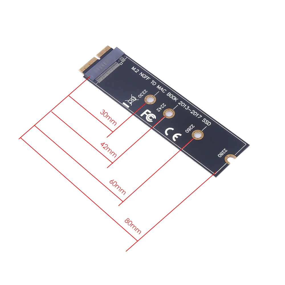 M.2 NVME SSD Convert Adapter Card for MacBook Air Pro Retina 2013-2017 NGFF AHCI SSD Upgraded Kit for A1465 A1466 A1398 A1502 images - 6