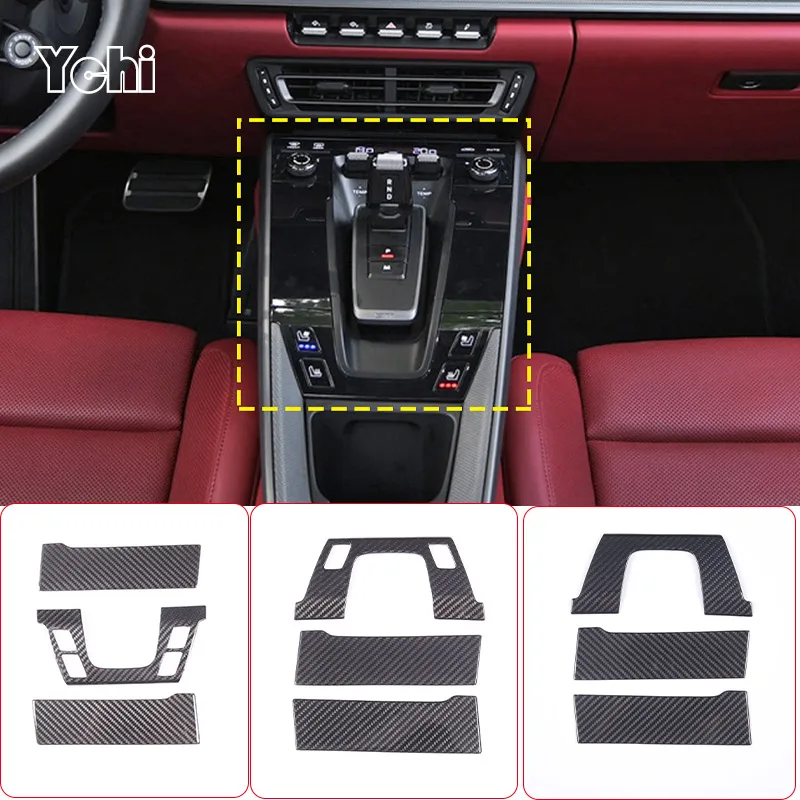 

Real Carbon Fiber For Porsche 911 992 2019-2022 Car Central Control Seat Adjustment Switch Panel Cover Sticker Car Accessories