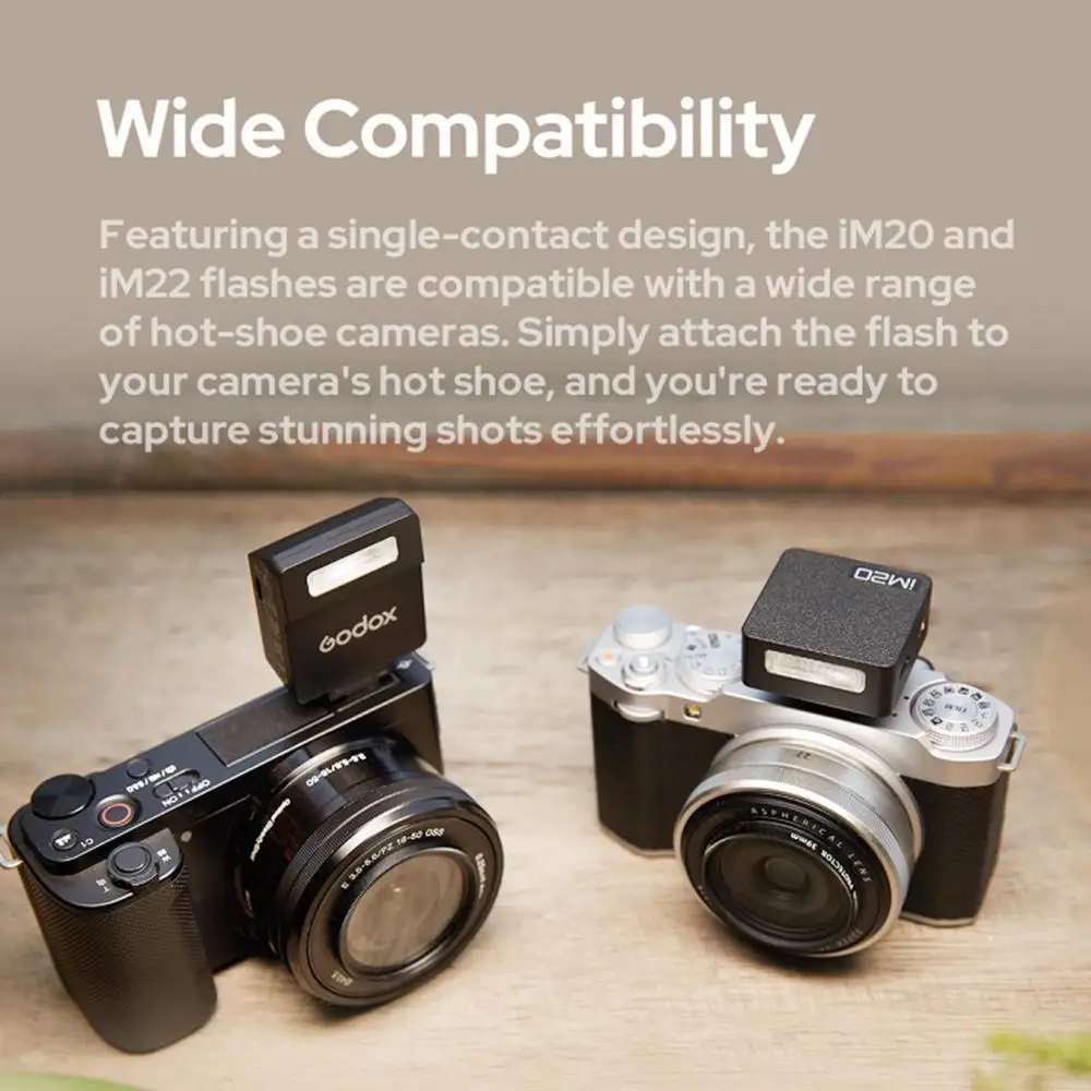 Godox IM20 Mini Manual Flash for Various Camera Models 5 Output Levels of Power