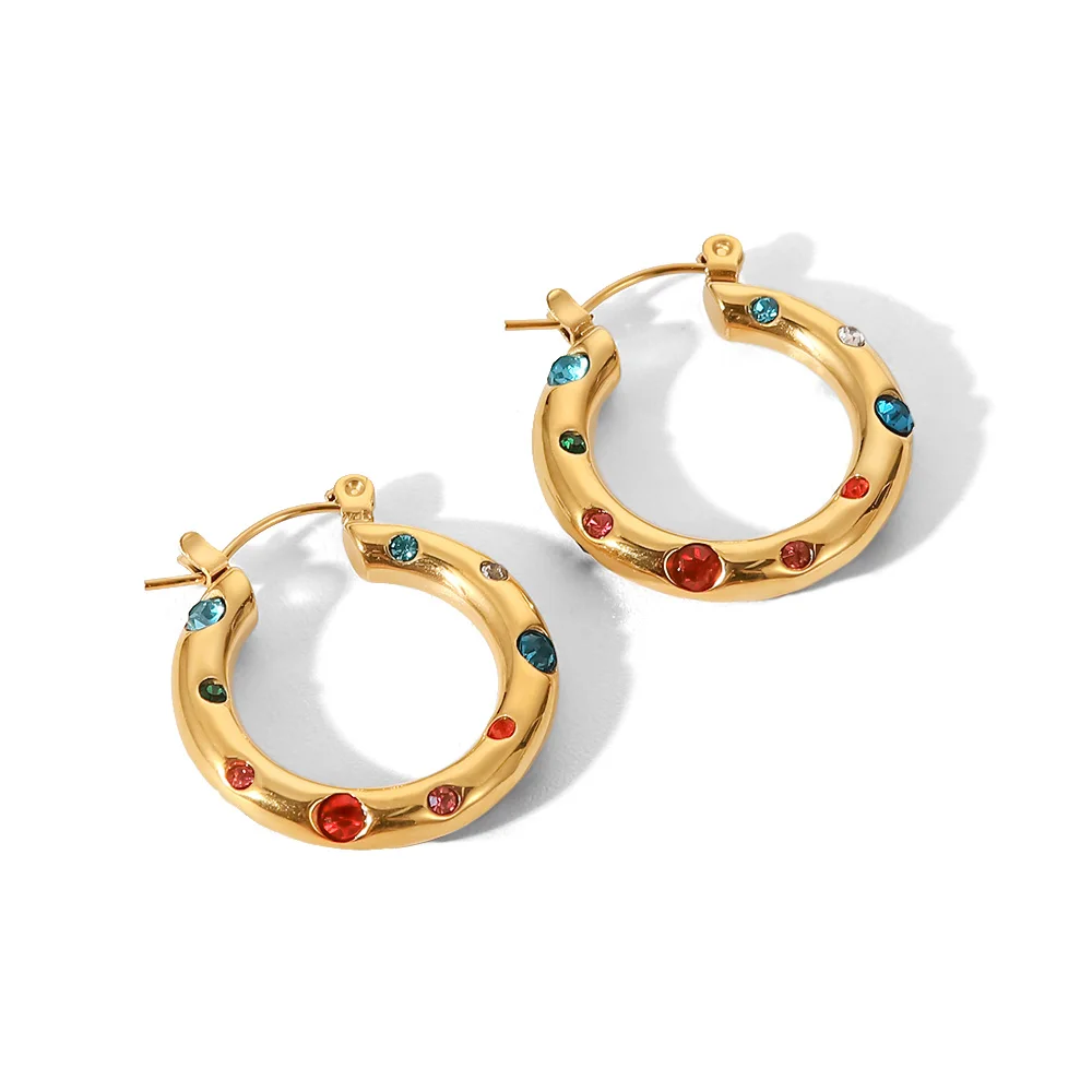 Orecchini Pendenti Goccia Con Cerchio Piccolo, Eleganti E Lucidi, Accessori Minimalisti Per Donna