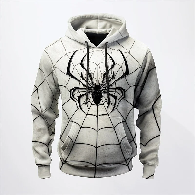 thumbnail image 1 of Sudaderas con estampado 3D de araña para hombre, Sudadera con capucha de gran tamaño, ropa de calle Harajuku de tendencia Hip Hop, Cosplay de ocio, moda de otoño, 1 of 3