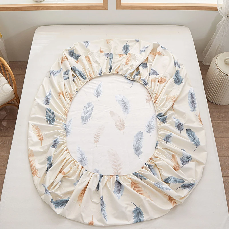 New Product 1pcs 100% polyester printing  fitted sheet with four corners and elastic band sheets hot sale（no pillowcase） 6