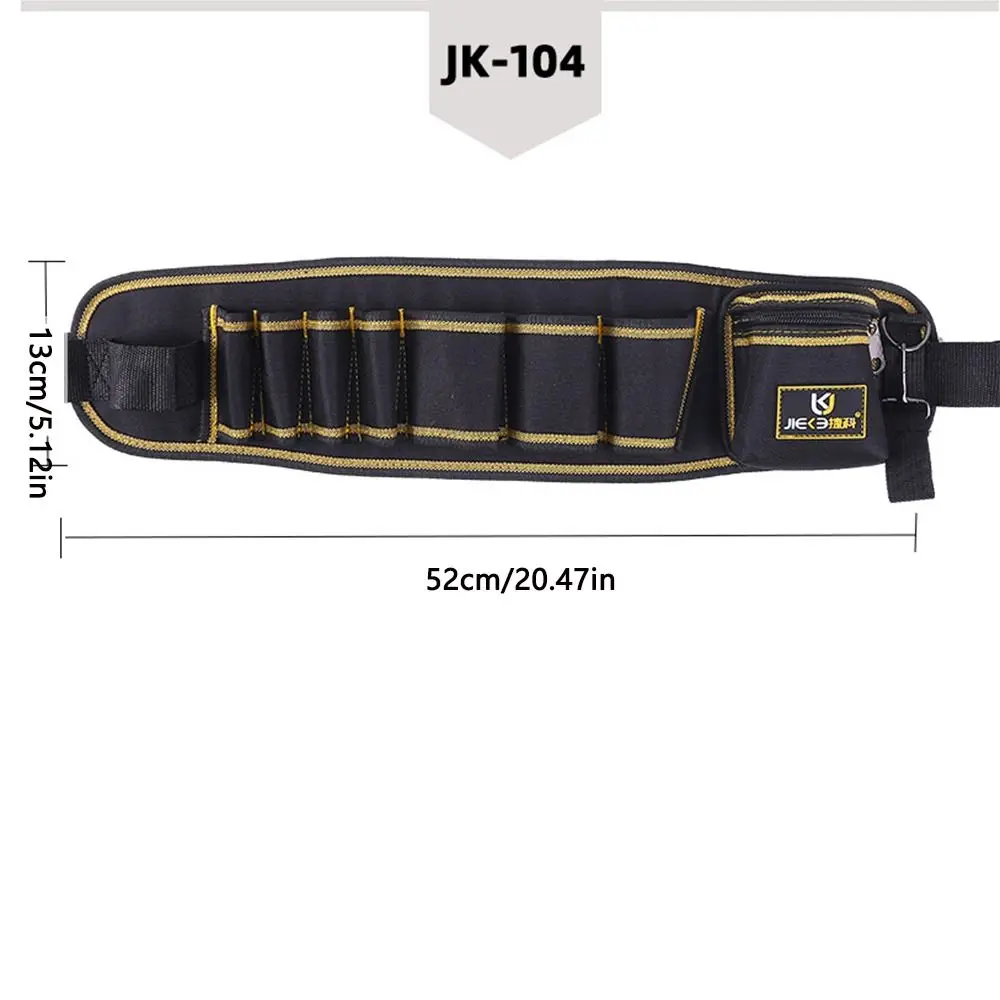 Oxford Cloth Waist Tool Pack Multifunctional with Adjustable Belt Waterproof Tool Bag Pouch Wear Resistant Tool Pocket Hardware