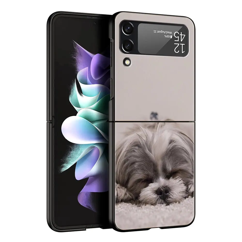 Shih Tzu Painting Cute Animal Phone Case - Folding PC Hard Cover