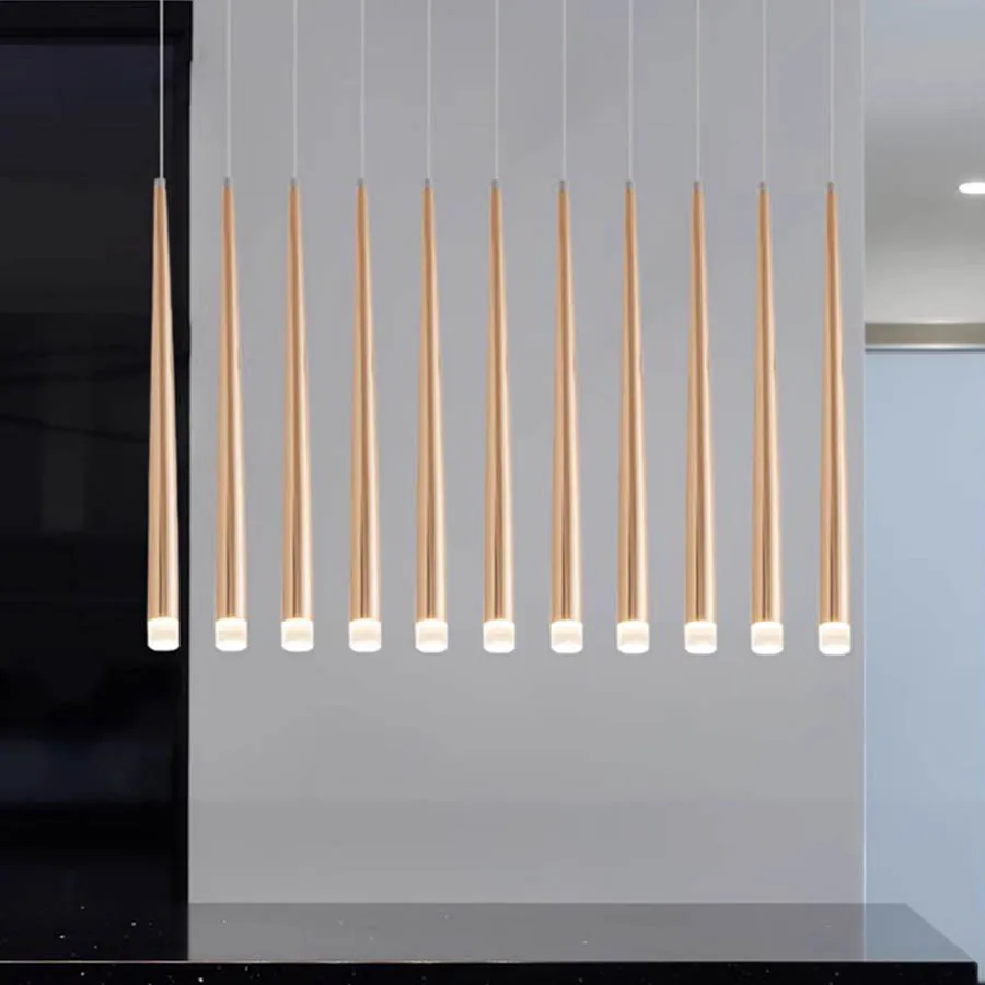 

60CM Crystal Long Tube Restaurant Bar Pendant light Bedroom Bedside Pendant Lamp Kitchen Cafe Bar Counter Island Hanging Light