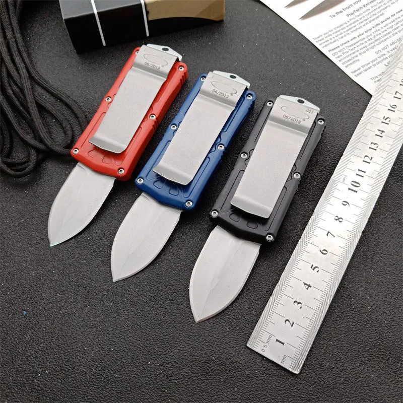 

Micro OTF Tech Knife Combat Troo Series 5cr13 Blade 57HRC Hardness Zinc-aluminum Alloy Handle Outdoor Self Defense Pocket