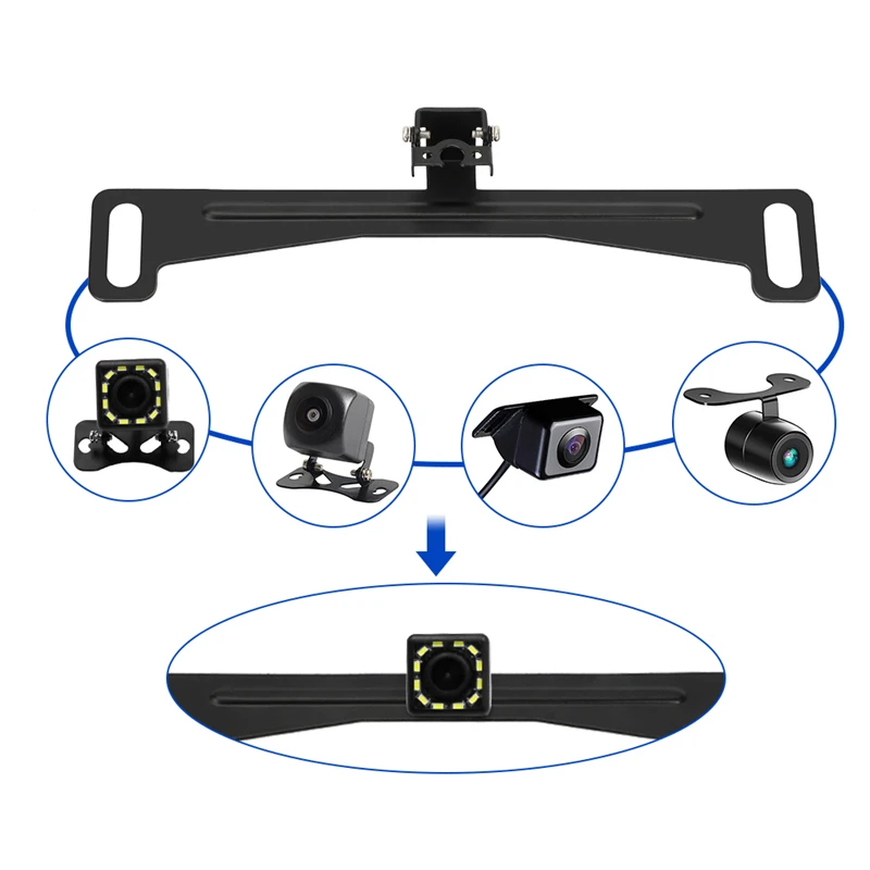 Kit di montaggio telecamera posteriore con regolazione universale staffa  targa telecamera di Backup a 120 ° per tutte le auto accessori  impermeabili| | - AliExpress