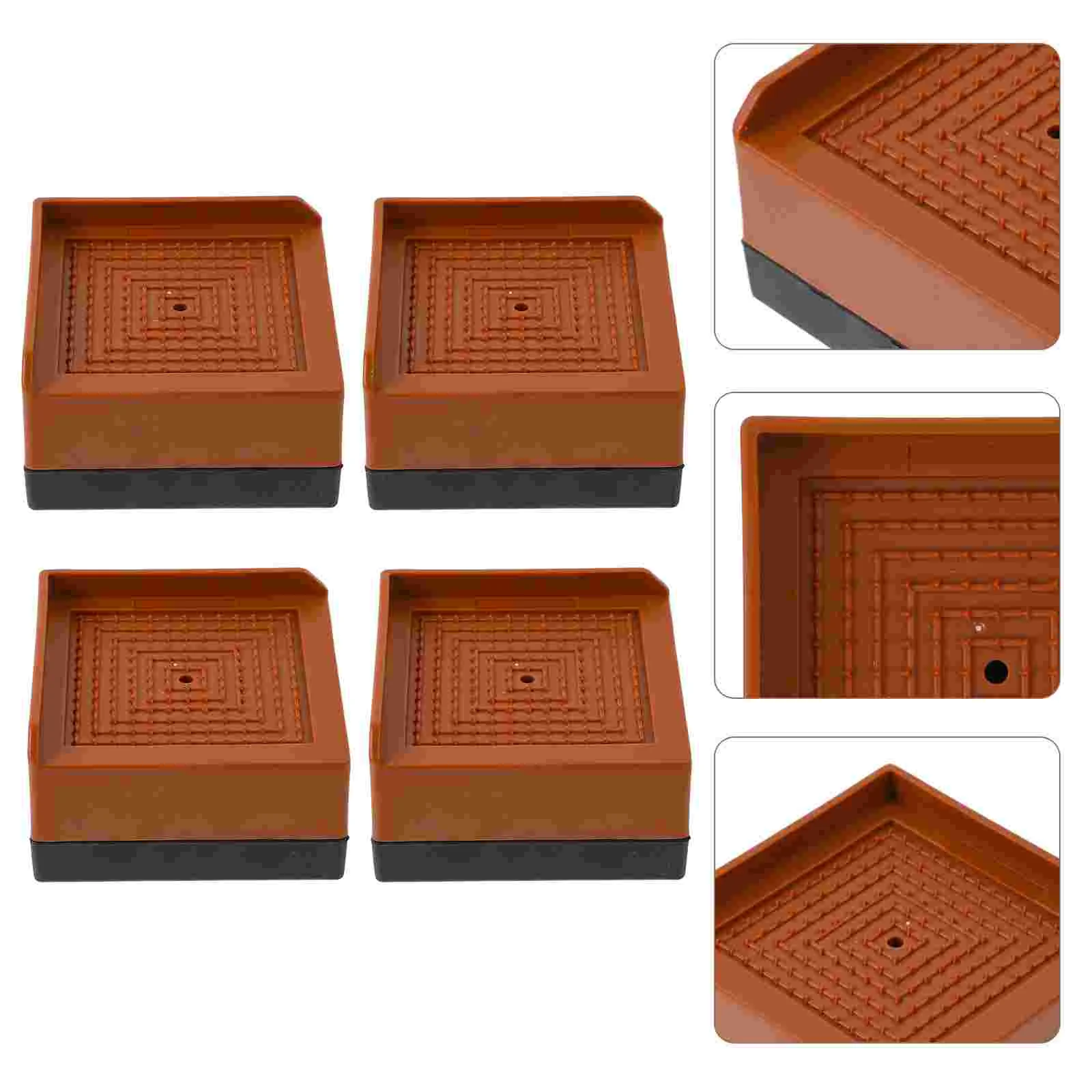 

4 Pcs Silicone Anti-slip Mats Table Risers Laundry Machine Lifter Bed Legs Silica Gel Raisers Blocks Chair