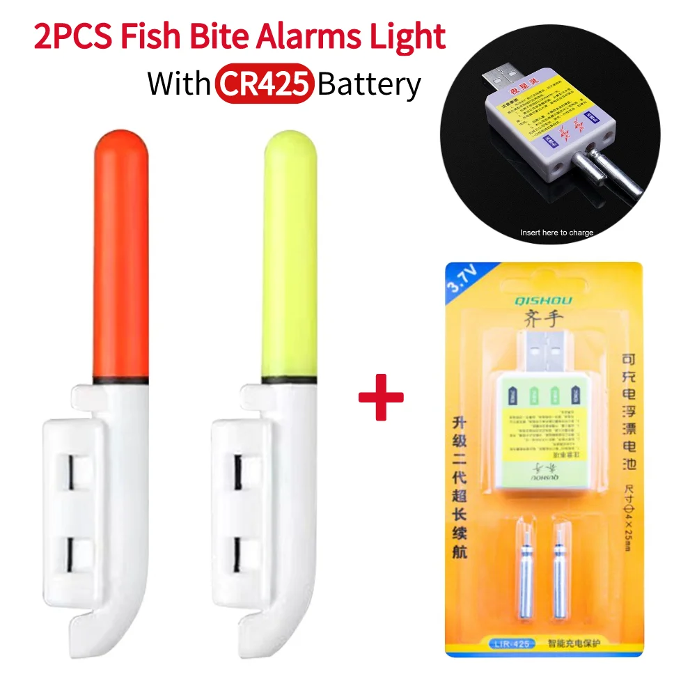 Rod Tip Light Sticks ABS 4 Pack LED Fishing Light Sticks with Battery for  Camping