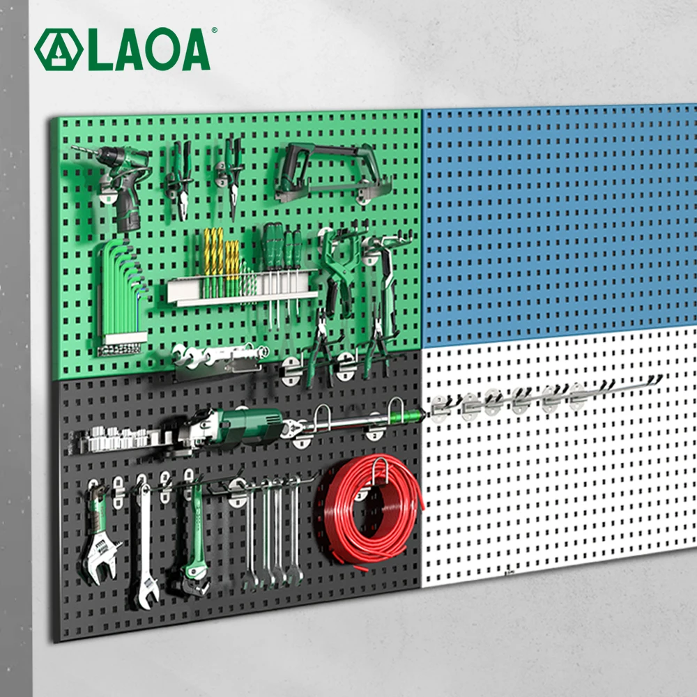 LAOA 1PC Storage tool hanger, square hole hook, hole plate, wrench holder, screwdriver holder, hardware tool display accessories 6