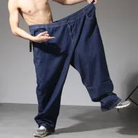 Big Size Blue Jeans  5XL 6XL 7XL 8XL Black Extra Large Clothes Oversize Mens Trousers Elastic Stretch Denim  Male Brand Pants 1