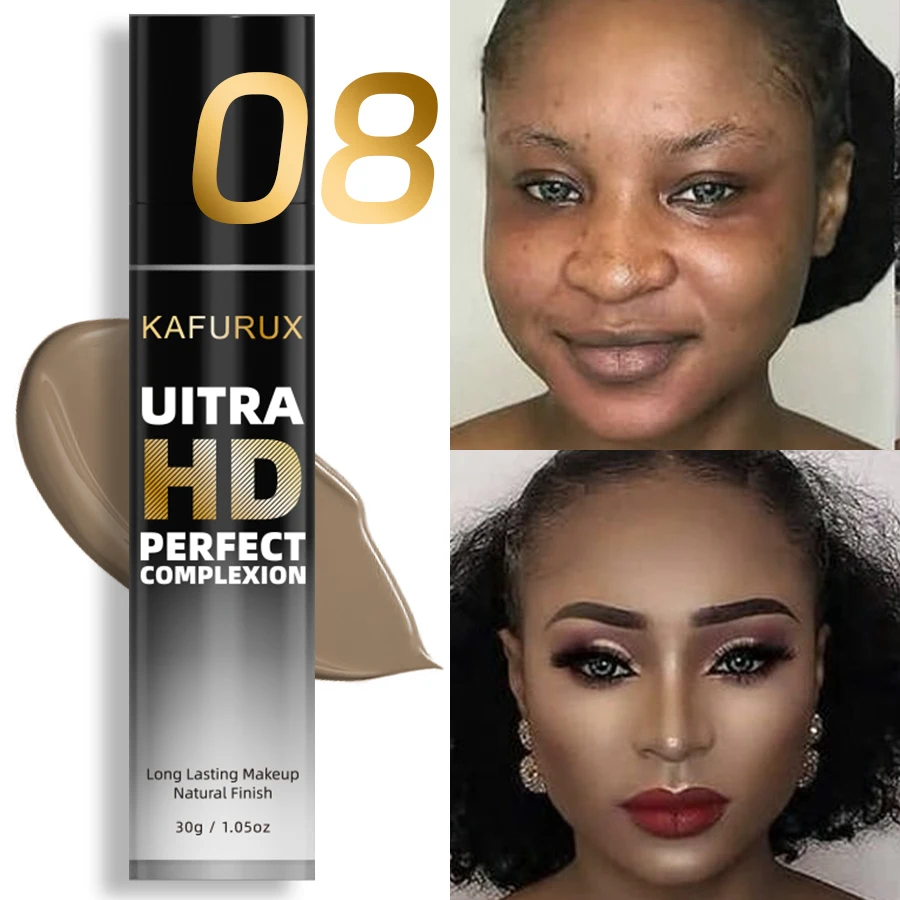 8-Color Matte Oil-Control Foundation Cream - Waterproof Full Coverage Concealer