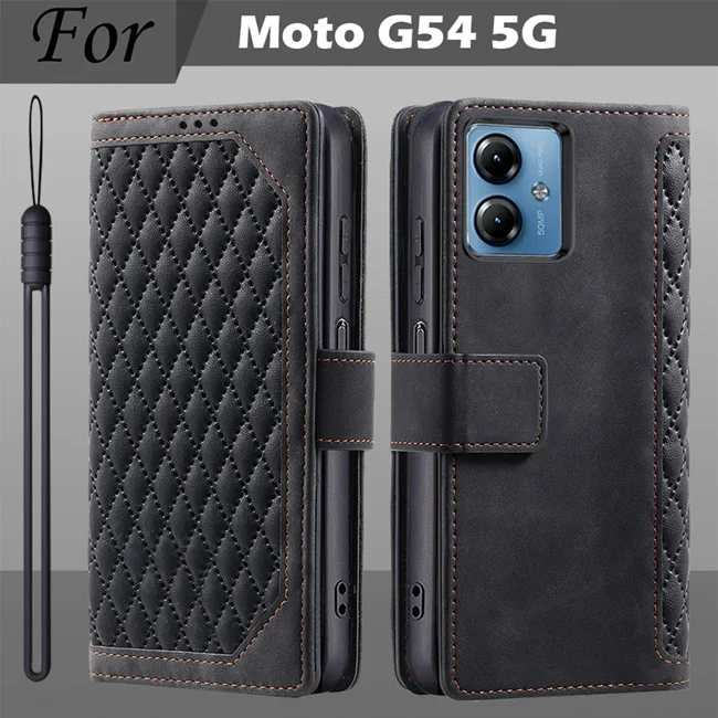Luxury Leather Flip Wallet Case with Card Holder and Stand