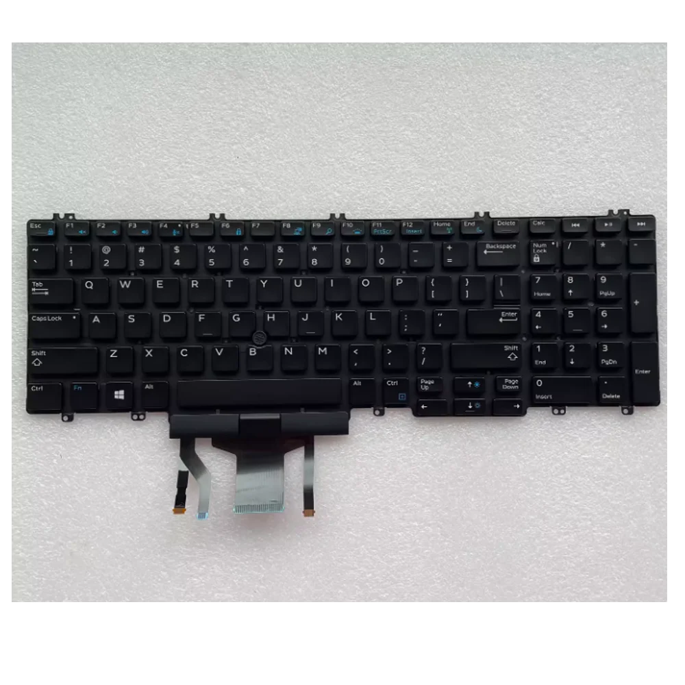 Nuova Tastiera Us Layout Per Dell Precision 7530 7540 7730 7740 266Yw Con Retroilluminazione