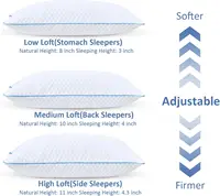Shredded Memory Foam Pillows for Sleeping 2 Pack - Cooling Bed Pillows Standard Size Set of 2 - Firm Pillow for Side 2