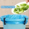 36/2pcs Garbage Bin Fixed Clip Waste Basket Rubbish Bag Anti-Slip Holder Clamp Snack Bag Sealing Clips Kitchen Storage Organizer 2