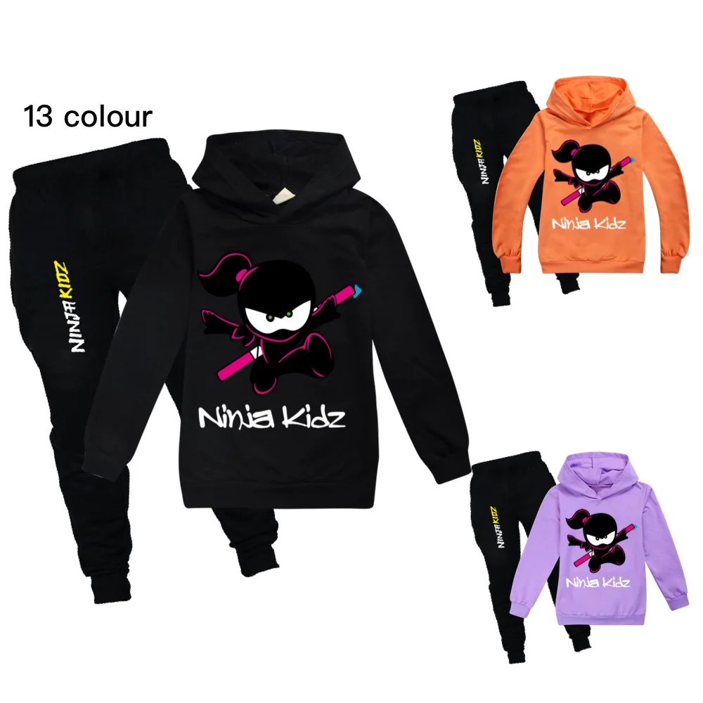 

Children Hooded Spy NINJA Kids Baby Clothing Boys Girls pullover Long Sleeves Thin Hoodies Pants Tops Teen Sweatshirt Clothes